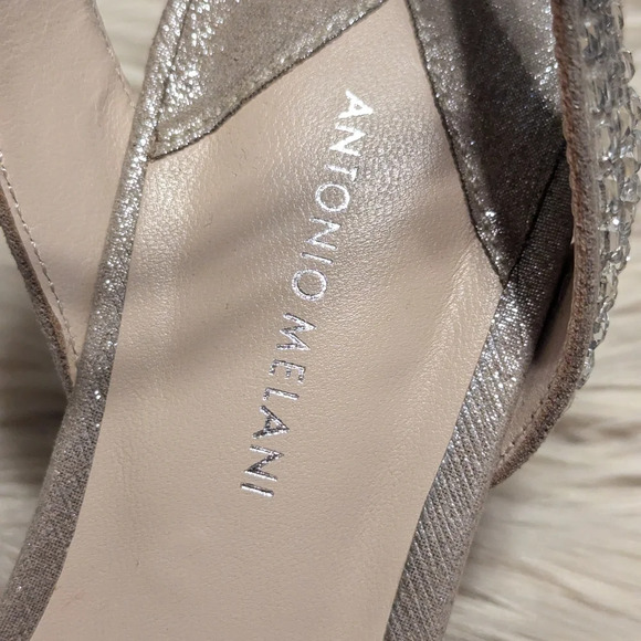 Antonio Melanie Marryanna embellished rhinestone ankle strap heels / sandals 7M - Picture 4 of 6